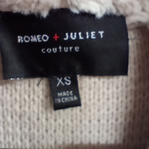Romeo & Juliet Women's Waterfall Open Front Cardigan Size XSmall Cream - Picture 9 of 10